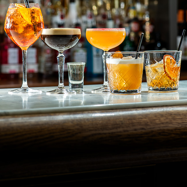 Wine & Drinks menu at The Queen & Castle
