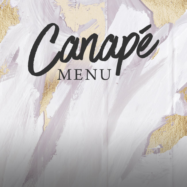 Canapé menu at The Queen & Castle
