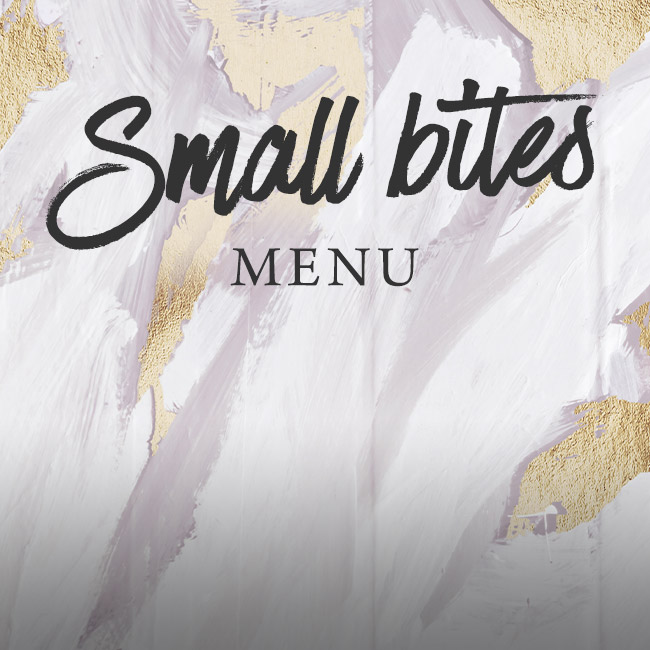 Small Bites menu at The Queen & Castle 